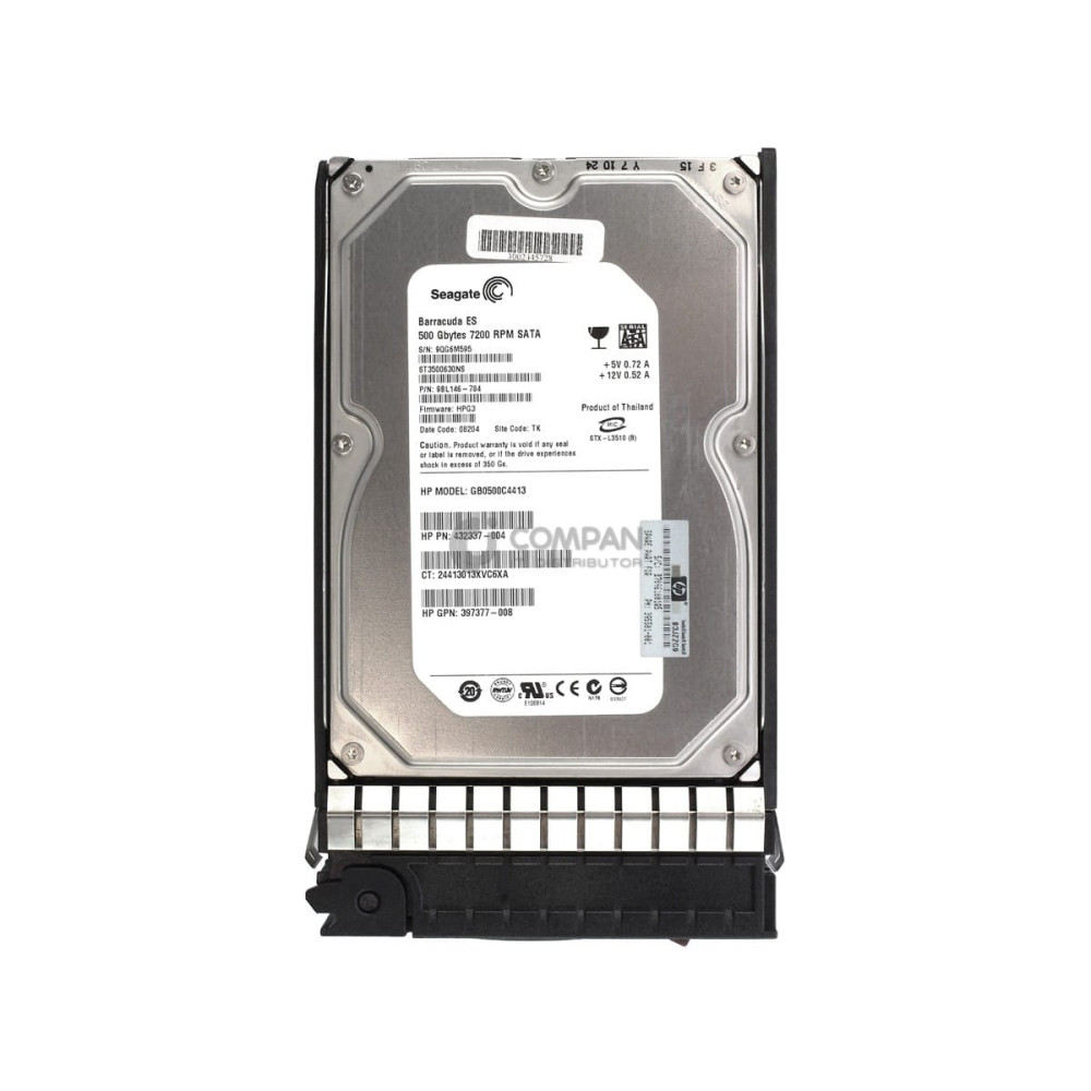 395501-001 HP HDD 500GB 7.2K SATA 3.5" LFF